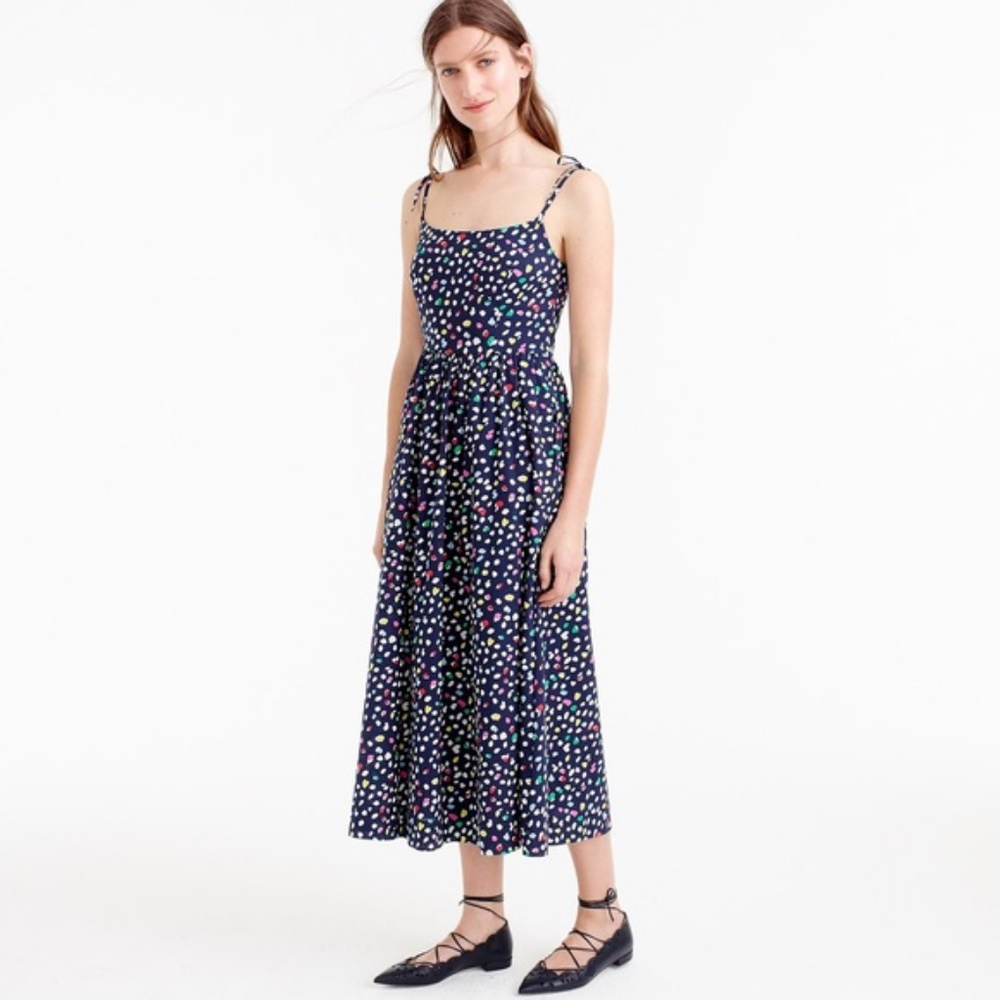 J.Crew x Ratti Collaboration Sundress Happy Cat Print